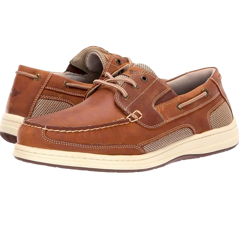 Dockers Mens Beacon Genuine Leather Casual Classic Boat Shoe with NeverWet